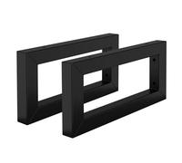 ML-Design Set di 2 Staffe a Muro Rettangolari 300 x 150 mm in Acciaio Nero Supporti per Scaffali Aperti Mensole Telaio Lavabo Bagno Scrivania Mobili Reggimensola da Parete incl. Materiale di Montaggio