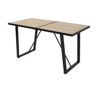 ML-Design Tavolo da Pranzo per la Cucina 140x70x75 cm Rettangolare per 6 Persone Piano del Tavolo in Legno Aspetto Rovere Telaio in Metallo con Gambe Regolabili in Altezza Design Industriale