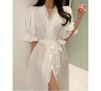 ML Puff Maniche Biancheria da Notte Principessa Stile Vestaglia - Abito per