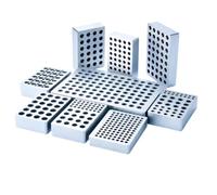 MlaiNichey Rack for blocchi di ghiaccio in alluminio for provette da centrifuga e PCR da 0,2-50 ml, conservazione Cryovial, scatola di congelamento da laboratorio(11-Well for 10/15/50 mL Tubes)
