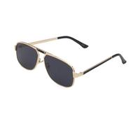 MLAQCFRP Occhiali da sole alla moda retrò da uomo occhiali da sole europei e americani, Montatura Oro Tutto Grigio, 147*144*48