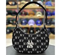 [MLB Korea] Monogram Jacquard Hobo Bag New York Yankees, Nero / 3ABQS014N-50BK
