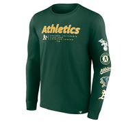 MLB Oakland Athletics A's maglia a maniche lunghe Fundamental Biblend Strike ...