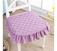 MLCYYJS Coprisedia per sala da pranzo, confezione da 6 pezzi, con gonna, 45 x 45 cm, colorate, resistenti al sudore e buona permeabilità all'aria, perfetti per primavera ed estate, viola