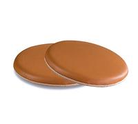 MLCYYJS Cuscini antiscivolo per sedie da cucina Windsor, confezione da 2, cuscini di ricambio impermeabili per sedie da pranzo all'aperto, in ecopelle, rotondi, 35,5 cm, antimacchia, facili da pulire