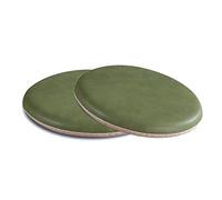 MLCYYJS Cuscini antiscivolo per sedie da cucina Windsor, confezione da 2, cuscini di ricambio impermeabili per sedie da pranzo all'aperto, in ecopelle, rotondi, 35,5 cm, antimacchia, facili da pulire