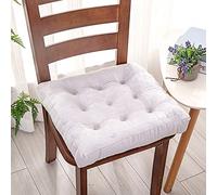 MLCYYJS Set di 2 cuscini per sedie da cucina, spessi 7-10 cm, per sedie da pranzo, in velluto, lavabili, mobili per la casa, cuscini multifunzionali, bianco