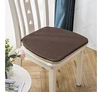 MLCYYJS Set di 2 cuscini per sedie da pranzo 45 x 38 cm, cuscini individuali per sedie da pranzo, cuscini per sedie da cucina con legacci, lavabili e rimovibili, colore: marrone