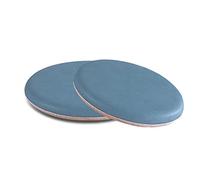 MLCYYJS Set di 2 cuscini rotondi per finestre, rotondi, impermeabili, in memory foam, con retro in gomma, resistenti allo sbiadimento, per balcone, in ecopelle, blu