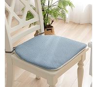MLCYYJS Set di 4 cuscini per sedie da pranzo XL con cravatte, antiscivolo, traspiranti e traspiranti, tessuto a rete lavabile, buona permeabilità all'aria per l'estate, blu cielo