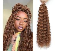 MLETULIPS Ocean Wave Crochet Hair Extensions Deep Wave Braiding Crochet Hair Soft Synthetic Curly Braiding Crochet Hair for Black Women (30#, 18 inch (pack of 6）)