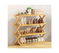 MLHDZ Panca pieghevole per scarpe, organizer salvaspazio per ingresso, armadio e camera da letto, finitura in legno naturale, design indipendente