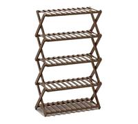 MLHDZ Scarpiera pieghevole multi-livello, scaffale autoportante a 2 strati per armadio e ingresso, altezza 50 cm