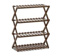 MLHDZ Scarpiera pieghevole multi-livello, scaffale autoportante per armadio e ingresso (4 strati 70 cm)
