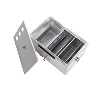 MLHDZ Separatore di grasso commerciale in acciaio inox con ingresso superiore e cestello filtro rimovibile, soluzione durevole per la gestione del grasso della cucina del ristorante e della fabbrica