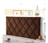 mlhk Copertura Imbottita per Testiera Letto Matrimoniale Copri Schienale Imbottito Cuscini Per Testiera Letto Grandi Velluto Lavabile per Decorazione Camera Letto,brown-100cm