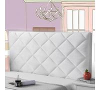 mlhk Copertura Imbottita per Testiera Letto Matrimoniale Copri Schienale Imbottito Cuscini Per Testiera Letto Grandi Velluto Lavabile per Decorazione Camera Letto,white-120cm