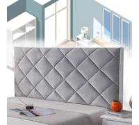 mlhk Copri Testata Imbottita Letto Singolo 90 Cm Rivestimento Testiera Letto Raccordi Addensare La Fodera Della Testiera Del Letto All-Inclusive Coperchio Testata Letto,grey-160cm
