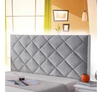 mlhk Copri Testiera del Letto Imbottito Copritestata Elasticizzata per Letto Estensibile Accessori Testiera Copertura Fodera Cover Addensare Antigraffio Cuscino,grey-190cm