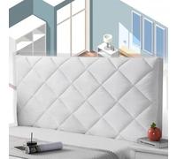 mlhk Copritesta Letto Matrimoniale Bianco Copri Testiera Letto Una Piazza E Mezza 140 Cuscini Da Lettura Copri Testata Letto Matrimoniale Soft Lavabile per Decorazione Camera,white-100cm