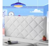 mlhk Copritestata del Letto Matrimoniale Imbottito Copri Copertura per Testiera Letto Elastica Per Letto Fodera Premium Protezione Lavabile per Decorazione Camera Letto,white-220cm