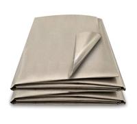 mlhk Tessuto Faraday Alta Protezione RFID EMI Torre Cellulare Resistente Ai Ladri Anti WiFi Protezione Campi Microonde Onde Radio Rame Protezione della Gabbia di Faraday Recinzione,silver-8m