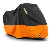 MLHONE per Suzuki Burgman 400 1999-2024 Telo Moto Impermeabile Copertura Teli Coprimoto Motorino Motocicletta Scooter Anti-Polvere UV per Esterno, B Black + Orange