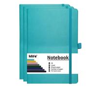 Mlife A6 Taccuino Foderato-3 Pack,Taccuino con 192 Pagine, Carta Spessa 80g/m² Resistente all'inchiostro, Quaderni con Copertina Rigida in PU, Tasca Interna, Banda Elastica, Journal & Diary