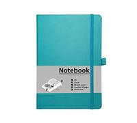 Mlife Taccuino Formato A5, 192 Pagine, Copertina Rigida Con Chiusura Elastica E Tasca Pieghevole (Turchese)