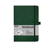 Mlife Taccuino Formato A5, 192 Pagine, Copertina Rigida Con Chiusura Elastica E Tasca Pieghevole (Verde)