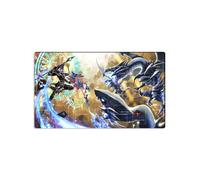 Mlikemat Neue Spielmatte Blau ugiger wei er Drache & Dunkler Magier Mauspad TCG CCG Sammelkartenspielmatte + Gratis Tasche (ZD039-01)