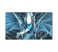 Mlikemat Playmat OCG TCG - Tappetino da gioco con occhi azzurri e dragone bianco, con zone + borsa in omaggio