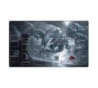 Mlikemat Playmat - Tappetino da gioco con carte collezionabili Occhi blu Ultimate Dragon TCG CCG OCG con zone + borsa in omaggio (ZD039-462-A)