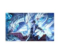 Mlikemat ZD039-28 Tappetino da gioco Kaiba Seto Blue-Eyes White Dragon TCG CCG tappetino per mouse e da gioco per carte scambiabili e sacchetto incluso