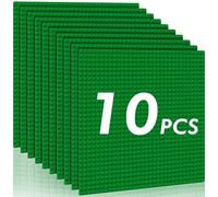 Mlikero 10 Pezzi Base Classic per Costruzioni- Classic Caseplate Grandi da 10" x 10", Casi Costruzioni Compatibili con Tutte le Principali Marche, per i Costruttori dai 3 Anni in su(Verde)