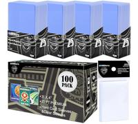 Mlikero 200 Bustine Protettive, Rigidi Card Sleeves Bustine Carte con Protezione UV, Protezione per le Carte Collezionabili, 3x4 Pollici (100 Sleeves Rigide + 100 Sleeves Trasparenti)