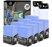 Mlikero 400 Bustine Protettive, Rigidi Card Sleeves Bustine Carte con Protezione UV, Protezione per le Carte Collezionabili, 3x4 Pollici (200 Sleeves Rigide + 200 Sleeves Trasparenti)