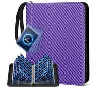 Mlikero 720 Tasche Raccoglitore Carte, Album Carte con 9 Tasche per Lato, Card Binder Raccoglitori Adatto per Carte Collezionabili, Sportive(Viola)