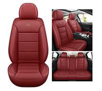 MLINGK Coprisedili per auto adatti per Fiat Panda 4 × 4 / Panda Van/Panda Sport/Panda 100HP / Panda Cross/Panda Climbing vera pelle impermeabile e traspirante 5 sedili coprisedili ricambi auto, rosso