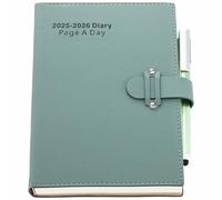 Mljtoyo Diario accademico 2025-2026, agenda di metà anno 25 26 pagine A5 al giorno, copertina rigida Appuntamento da lug.2025-giu. 2026 con penna, adesivi, pagina per aggiungere note, ciano