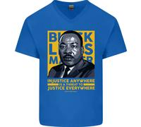 MLK Martin Luther King Black Lives Matter Maglietta In Cotone A V Per Uomo