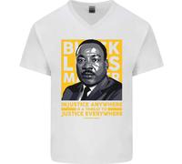 MLK Martin Luther King Black Lives Matter Maglietta In Cotone A V Per Uomo