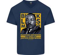 MLK Martin Luther King Black Lives Matter Maglietta In Cotone A V Per Uomo