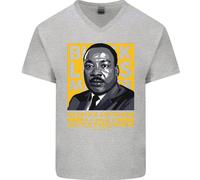 MLK Martin Luther King Black Lives Matter Maglietta In Cotone A V Per Uomo