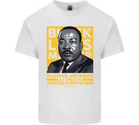Mlk Martin Luther King Nero Vive Materia T-Shirt Ragazzi Ragazze
