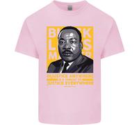 Mlk Martin Luther King Nero Vive Materia T-Shirt Ragazzi Ragazze