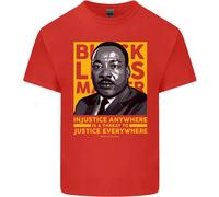 Mlk Martin Luther King Nero Vive Materia T-Shirt Ragazzi Ragazze