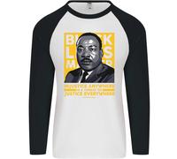 Mlk Martin Luther King Nero Vive Materia Uomo L/S Baseball T-Shirt