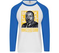 Mlk Martin Luther King Nero Vive Materia Uomo L/S Baseball T-Shirt