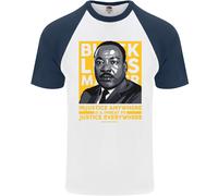 Mlk Martin Luther King Nero Vive Materia Uomo S/S Baseball T-Shirt